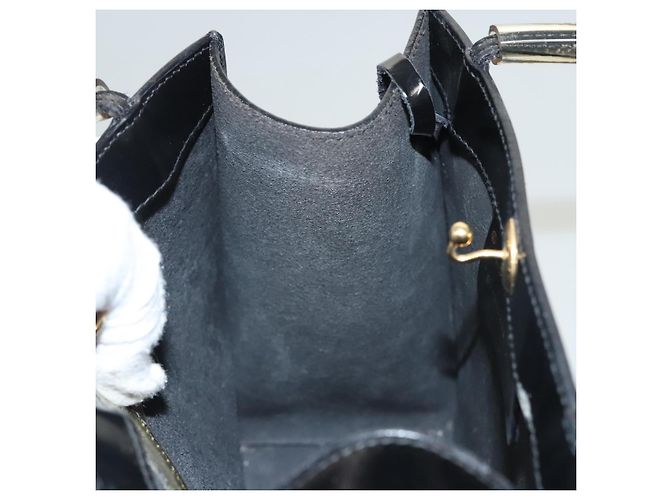 Handtasche Salvatore Ferragamo Emaille Schwarz Auth 119146 - Ansicht 11