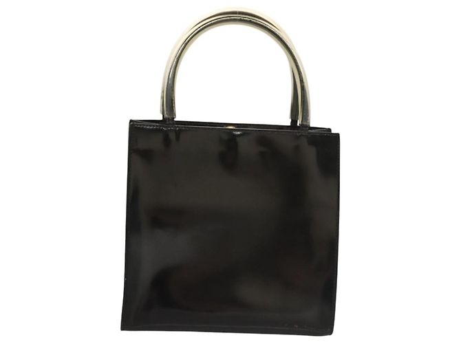 Handtasche Salvatore Ferragamo Emaille Schwarz Auth 119146 - Ansicht 2