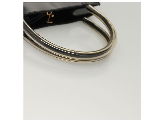Handtasche Salvatore Ferragamo Emaille Schwarz Auth 119146 - Ansicht 6