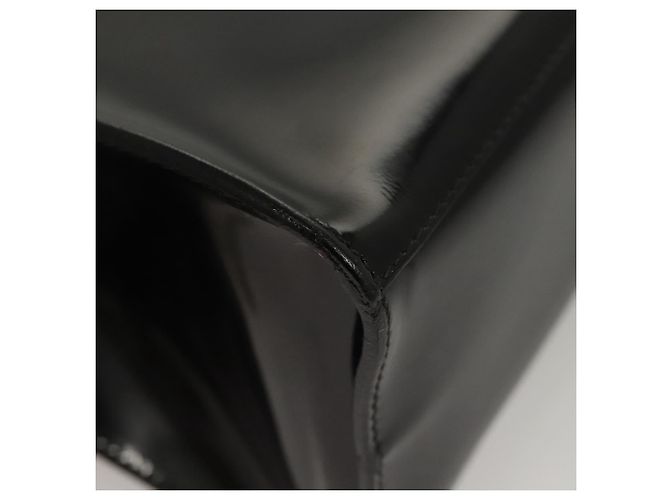 Handtasche Salvatore Ferragamo Emaille Schwarz Auth 119146 - Ansicht 9