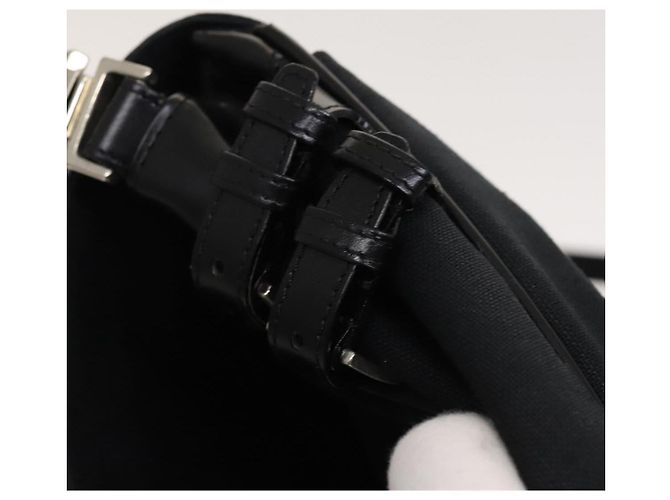 Gianni Versace Handtasche aus Canvas 2-Wege Schwarz Silber Authentisch bs24675 - Ansicht 12