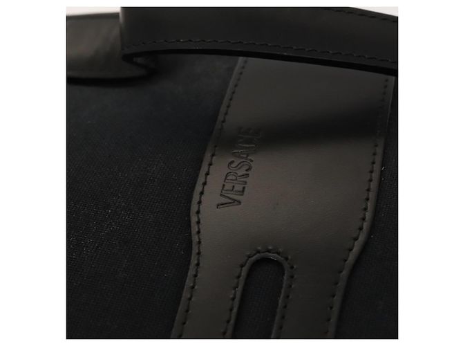 Gianni Versace Handtasche aus Canvas 2-Wege Schwarz Silber Authentisch bs24675 - Ansicht 14