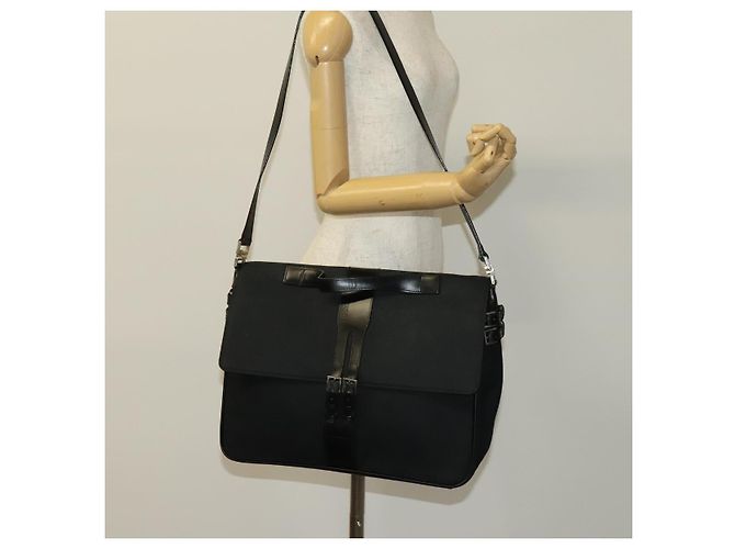 Gianni Versace Handtasche aus Canvas 2-Wege Schwarz Silber Authentisch bs24675 - Ansicht 19