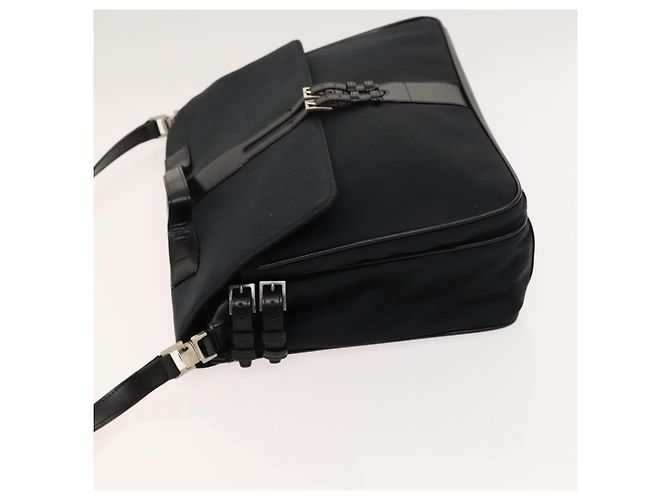 Gianni Versace Handtasche aus Canvas 2-Wege Schwarz Silber Authentisch bs24675 - Ansicht 2
