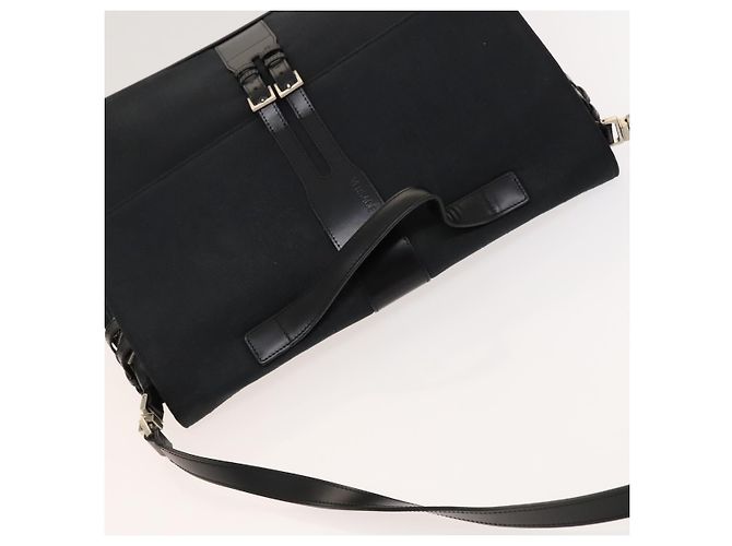 Gianni Versace Handtasche aus Canvas 2-Wege Schwarz Silber Authentisch bs24675 - Ansicht 4