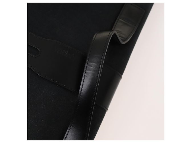 Gianni Versace Handtasche aus Canvas 2-Wege Schwarz Silber Authentisch bs24675 - Ansicht 6