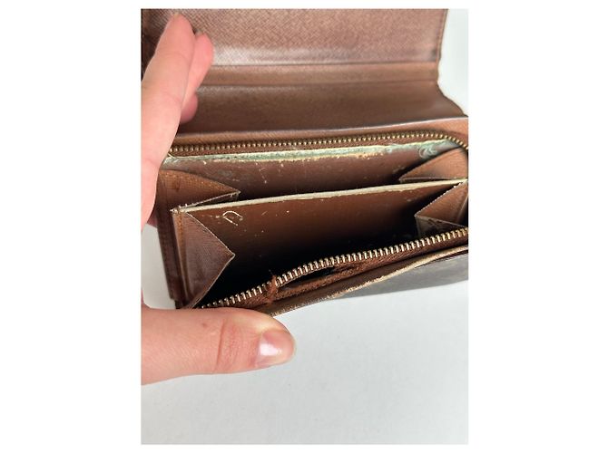 Vintage Louis Vuitton Leather monogram Wallet brown Khaki - view 5