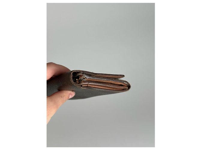 Vintage Louis Vuitton Leather monogram Wallet brown Khaki - view 9