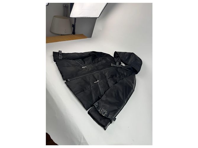 Vintage Courreges Puffer Lederjacke 38/M schwarz - Ansicht 11