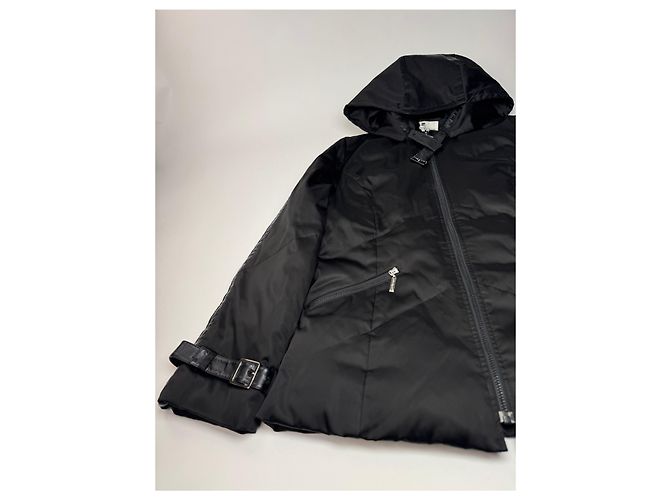 Vintage Courreges Puffer Lederjacke 38/M schwarz - Ansicht 12