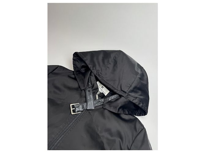 Vintage Courreges Puffer Lederjacke 38/M schwarz - Ansicht 14