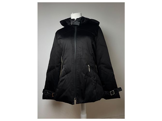 Vintage Courreges Puffer Lederjacke 38/M schwarz - Ansicht 15