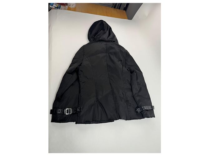 Vintage Courreges Puffer Lederjacke 38/M schwarz - Ansicht 6
