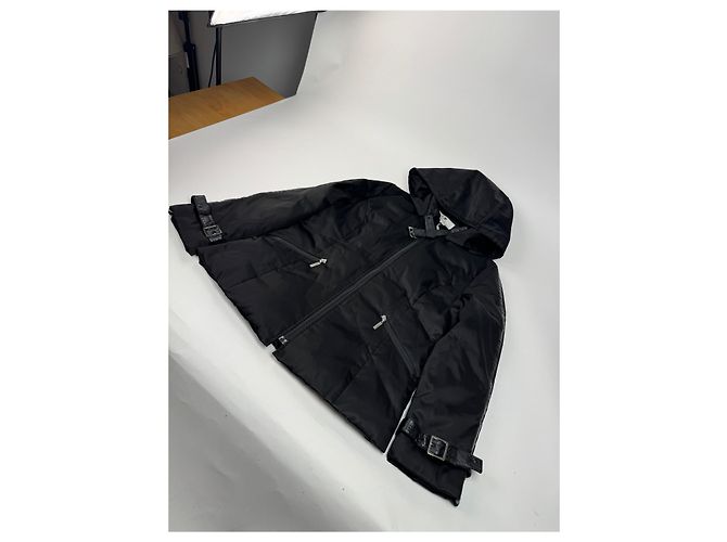 Vintage Courreges Puffer Lederjacke 38/M schwarz - Ansicht 7