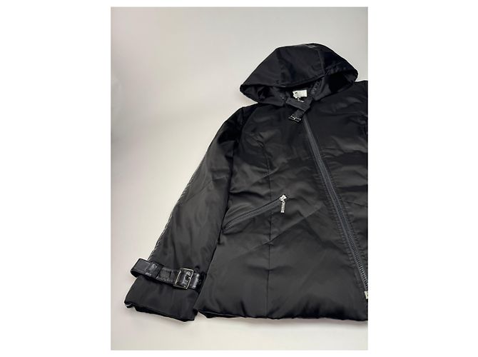 Vintage Courreges Puffer Lederjacke 38/M schwarz - Ansicht 9