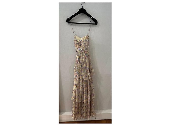 Chanel Seidenkleid Beige mit Blumenprint - Ansicht 2