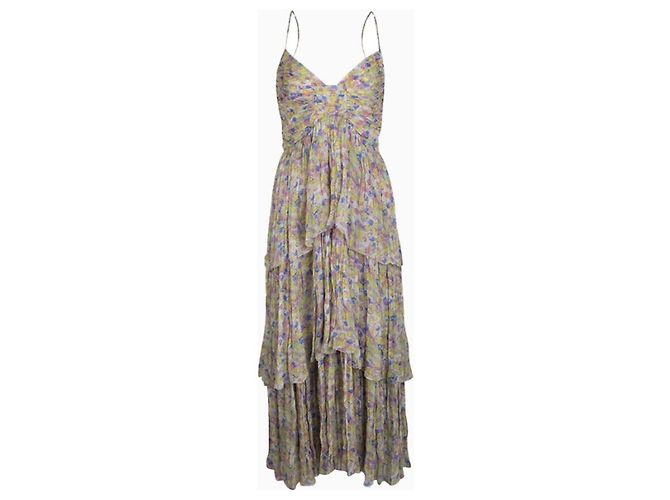 Chanel Seidenkleid Beige mit Blumenprint - Ansicht 5