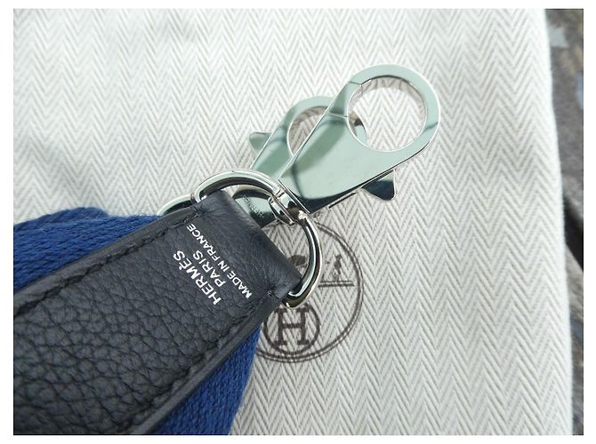 lunga borsa per abiti Hermès in tela impermeabile e resistente circa 150X60 Crema - vista 7