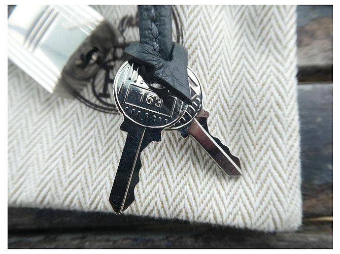campanella, tirante e lucchetto nuovo Hermès Grigio - vista 5