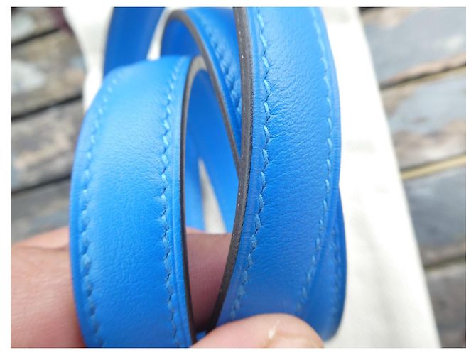 Cinghia Hermès per Kelly blu 93cm nuova - vista 3