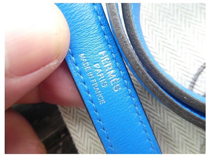 Cinghia Hermès per Kelly blu 93cm nuova - vista 5