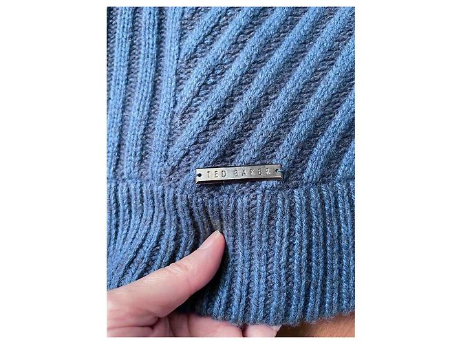 Ted Baker London Weste Wolle und Kaschmir Marineblau - Ansicht 2