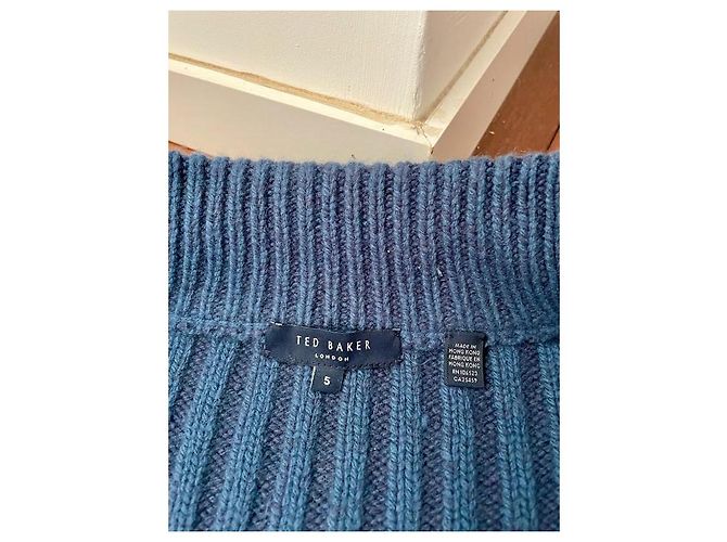 Ted Baker London Weste Wolle und Kaschmir Marineblau - Ansicht 5