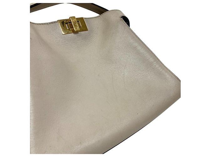 Borsa a spalla Fendi 8BN302 Peekaboo Essential Beige - vista 12