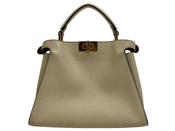 Borsa a spalla Fendi 8BN302 Peekaboo Essential Beige - vista 2