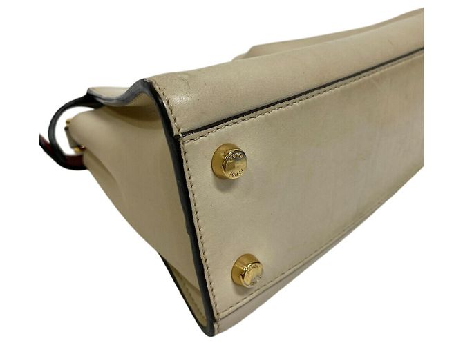 Borsa a spalla Fendi 8BN302 Peekaboo Essential Beige - vista 4