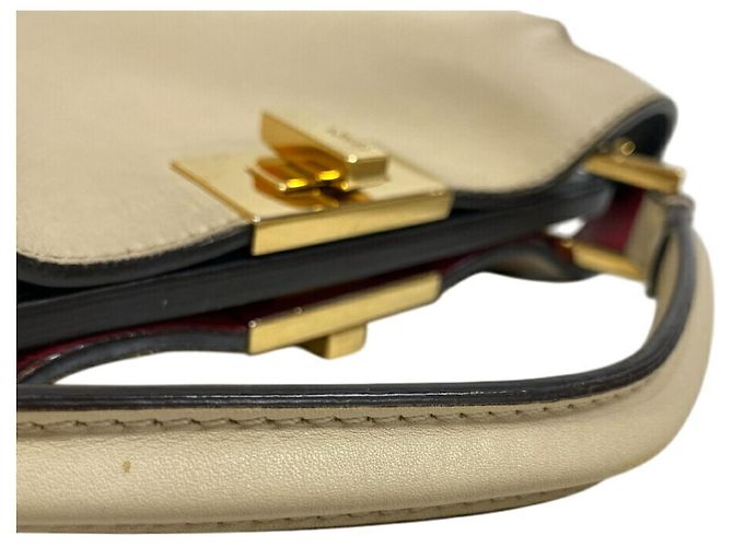 Borsa a spalla Fendi 8BN302 Peekaboo Essential Beige - vista 7