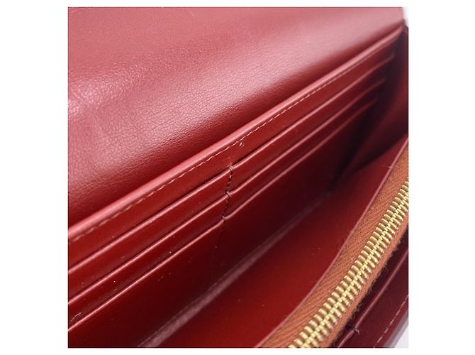 Céline Celine Bordeaux Leder Langbörse - Ansicht 11