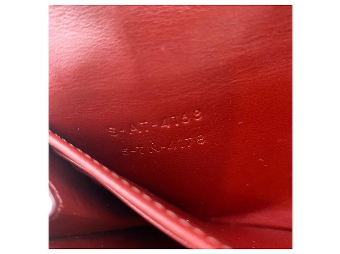 Céline Celine Bordeaux Leder Langbörse - Ansicht 12