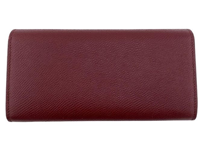 Céline Celine Bordeaux Leder Langbörse - Ansicht 2