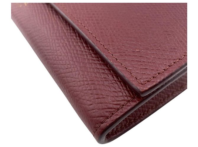 Céline Celine Bordeaux Leder Langbörse - Ansicht 5