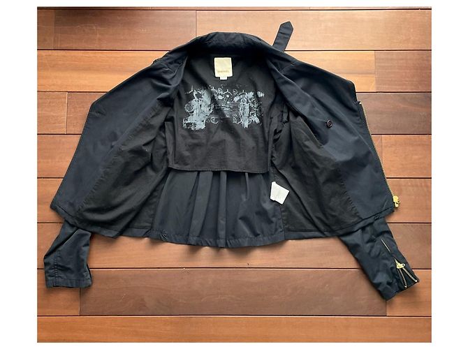 Giacca Diesel Perfecto Nera in Cotone Nero Gold hardware - vista 11