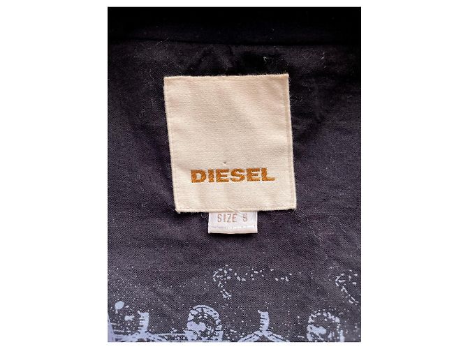 Giacca Diesel Perfecto Nera in Cotone Nero Gold hardware - vista 9