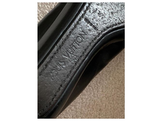 Zoccoli in pelle Louis Vuitton Nero - vista 3