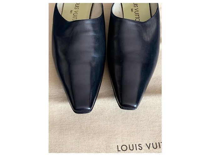 Zoccoli in pelle Louis Vuitton Nero - vista 5