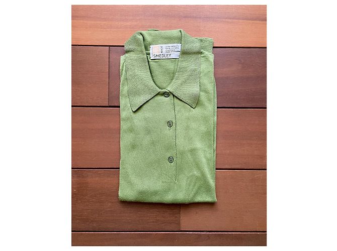 Polo John Smedley de algodón Sea Island verde - vista 3