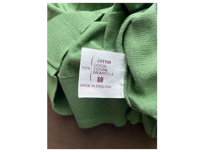 Polo John Smedley de algodón Sea Island verde - vista 7