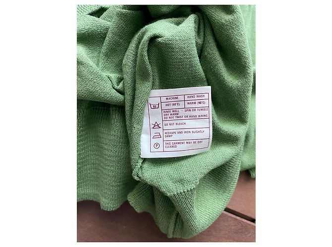 Polo John Smedley de algodón Sea Island verde - vista 8