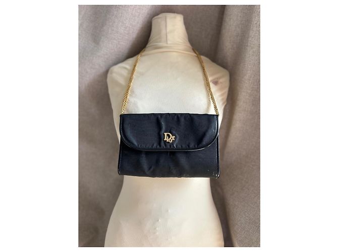 Christian Dior Clutch-Tasche Schwarz Golden - Ansicht 3