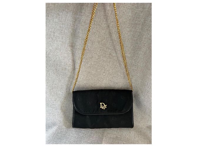 Christian Dior Clutch-Tasche Schwarz Golden - Ansicht 5