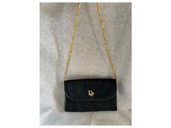 Christian Dior Clutch-Tasche Schwarz Golden - Ansicht 6