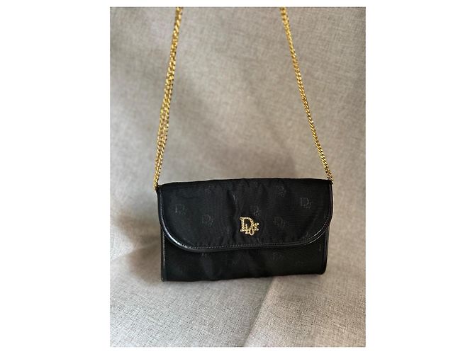 Christian Dior Clutch-Tasche Schwarz Golden - Ansicht 7