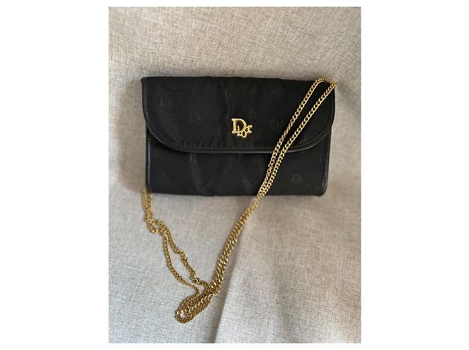 Christian Dior Clutch-Tasche Schwarz Golden - Ansicht 8