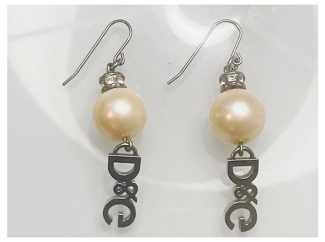 Splendidi orecchini DOLCE & GABBANA con perle e swarovski Bianco - vista 12