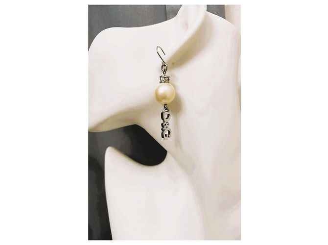 Splendidi orecchini DOLCE & GABBANA con perle e swarovski Bianco - vista 4