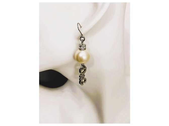 Splendidi orecchini DOLCE & GABBANA con perle e swarovski Bianco - vista 5